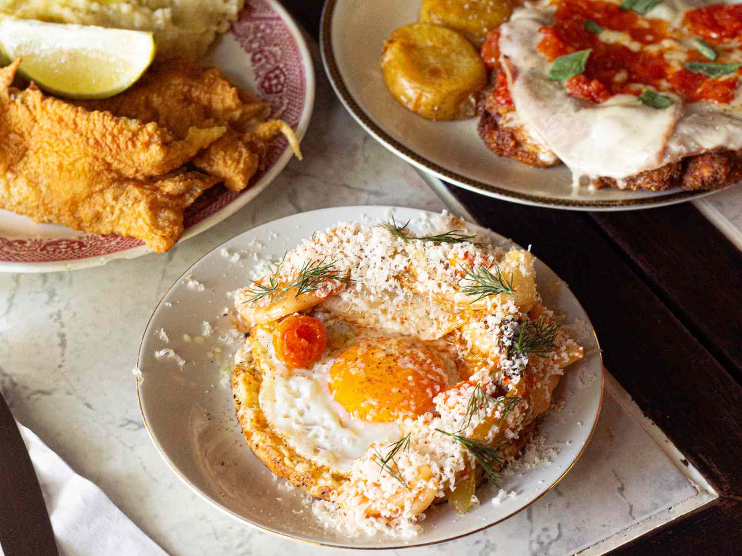 Overhead view of tablescape