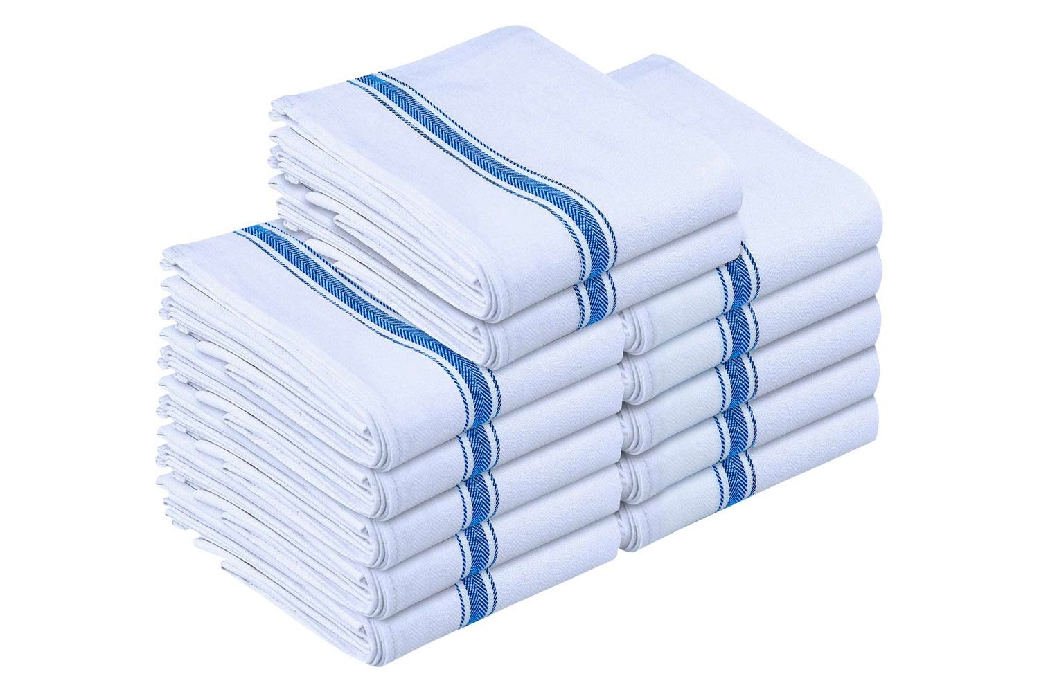 Utopia Towels Dish Towels, 15 x 25 Inches, 100% Ring Spun Cotton Super Absorbent Linen Kitchen Towels, Soft Reusable Cleaning Bar and Tea Towels Set (12...