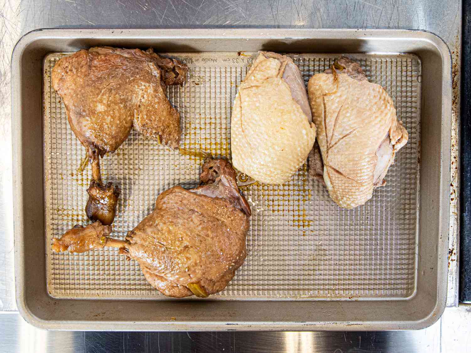 Overhead view of reserved duck