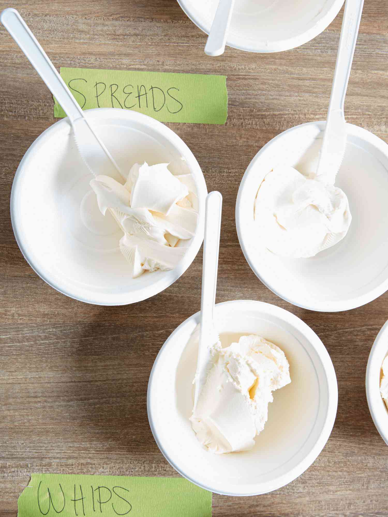 Cream cheese spreads.