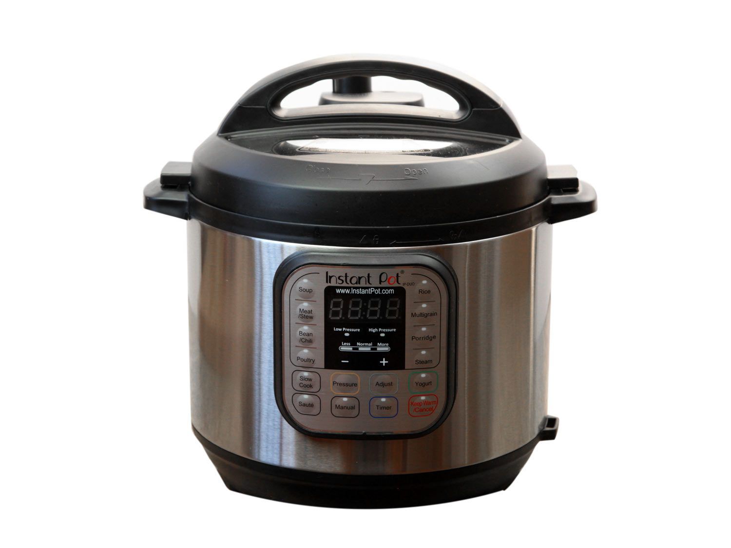 Instant Pot countertop pressure cooker.