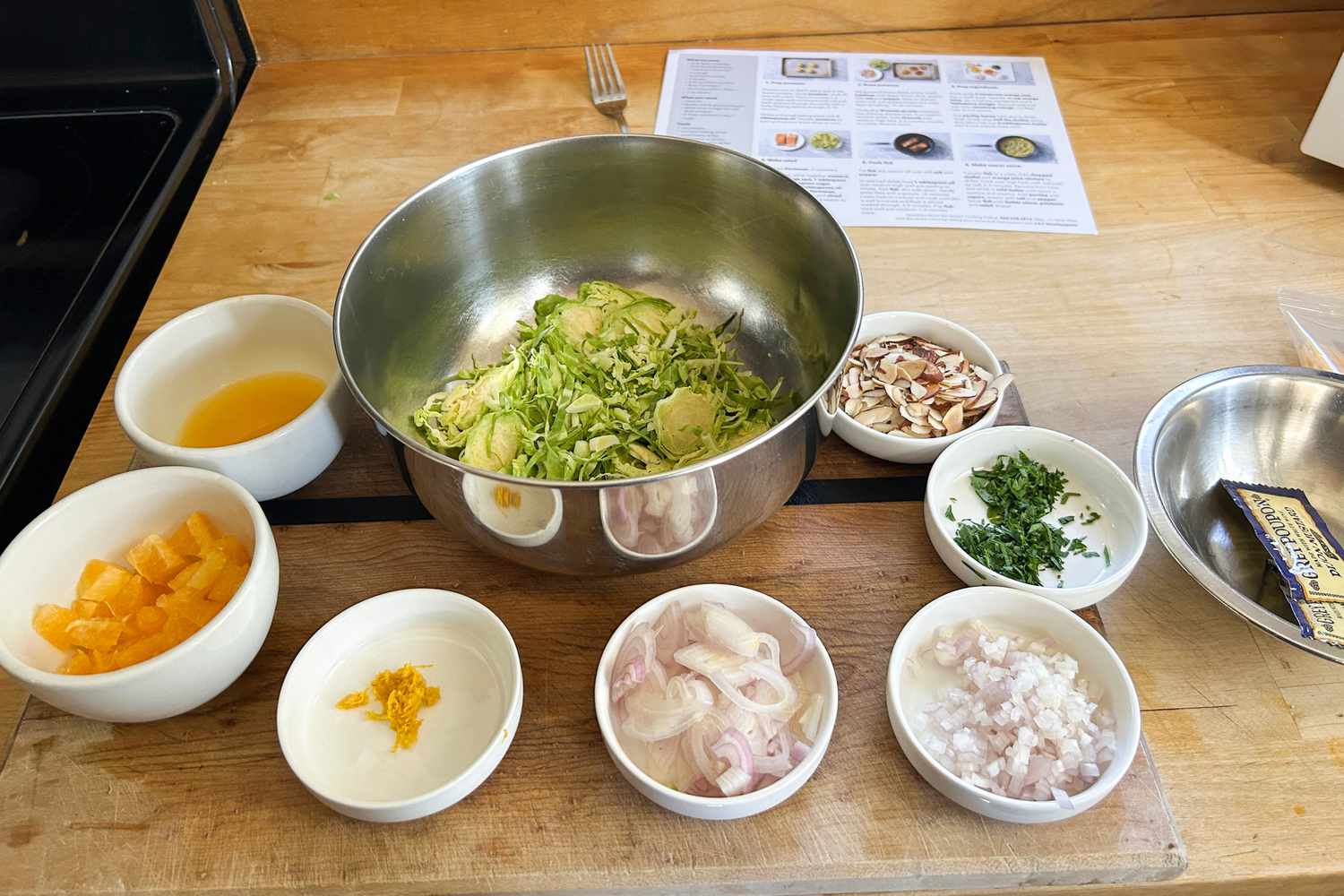 Marley Spoon meal ingredients arranged on a wood surface