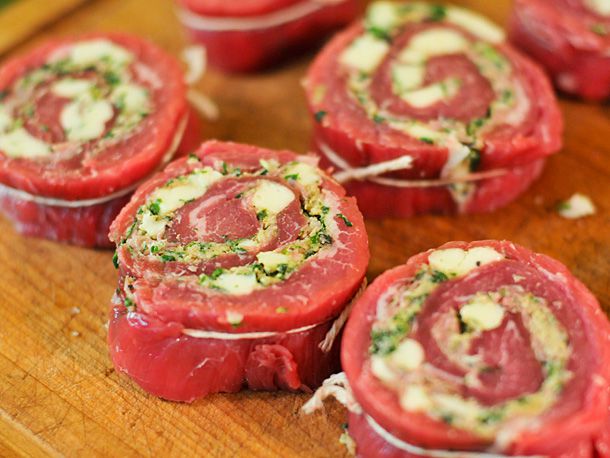 Raw Grilled Beef Pinwheels