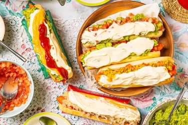 Overhead view of finished completos 