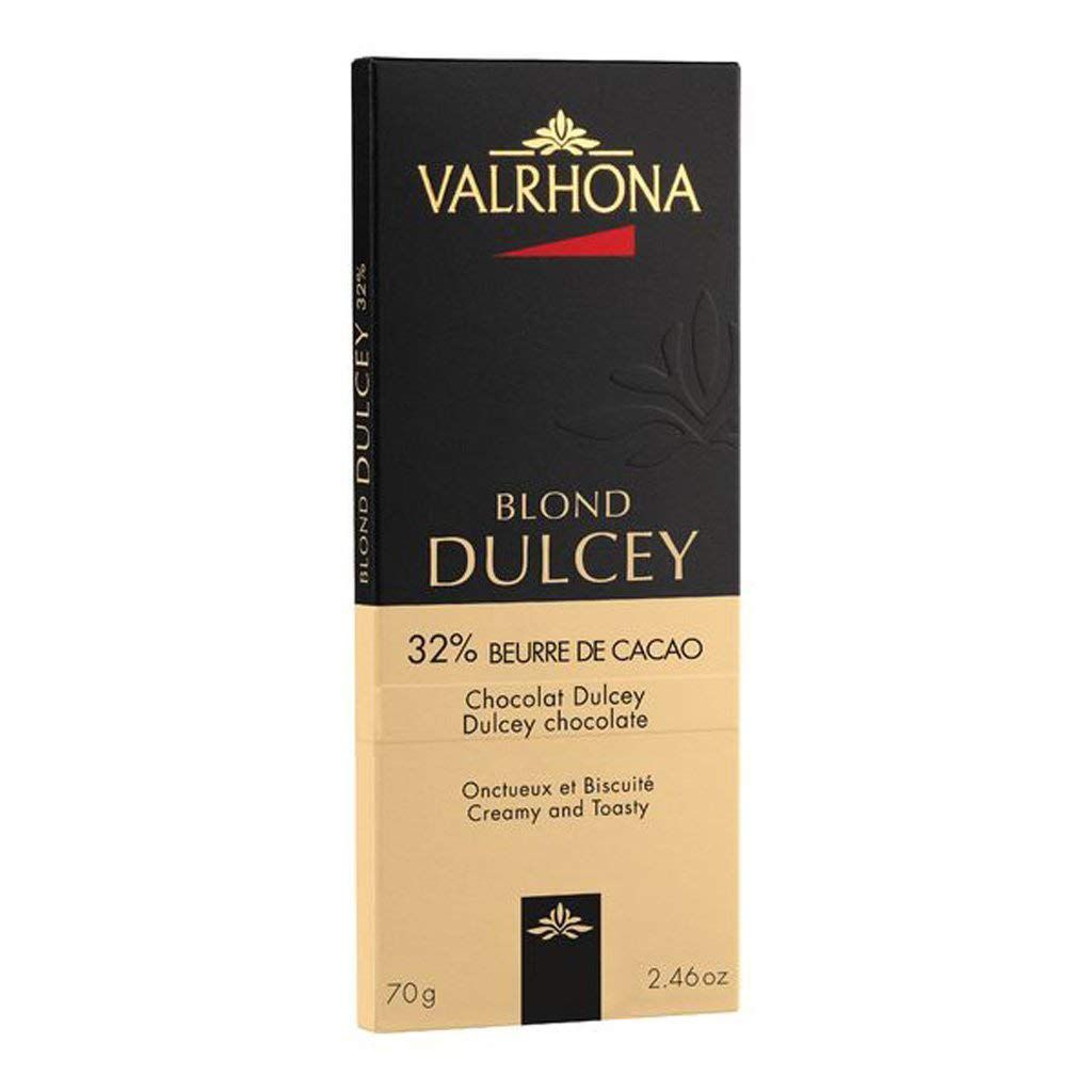 Valrhona Gourmet Blonde Chocolate Bar - Dulcey, 2.46oz