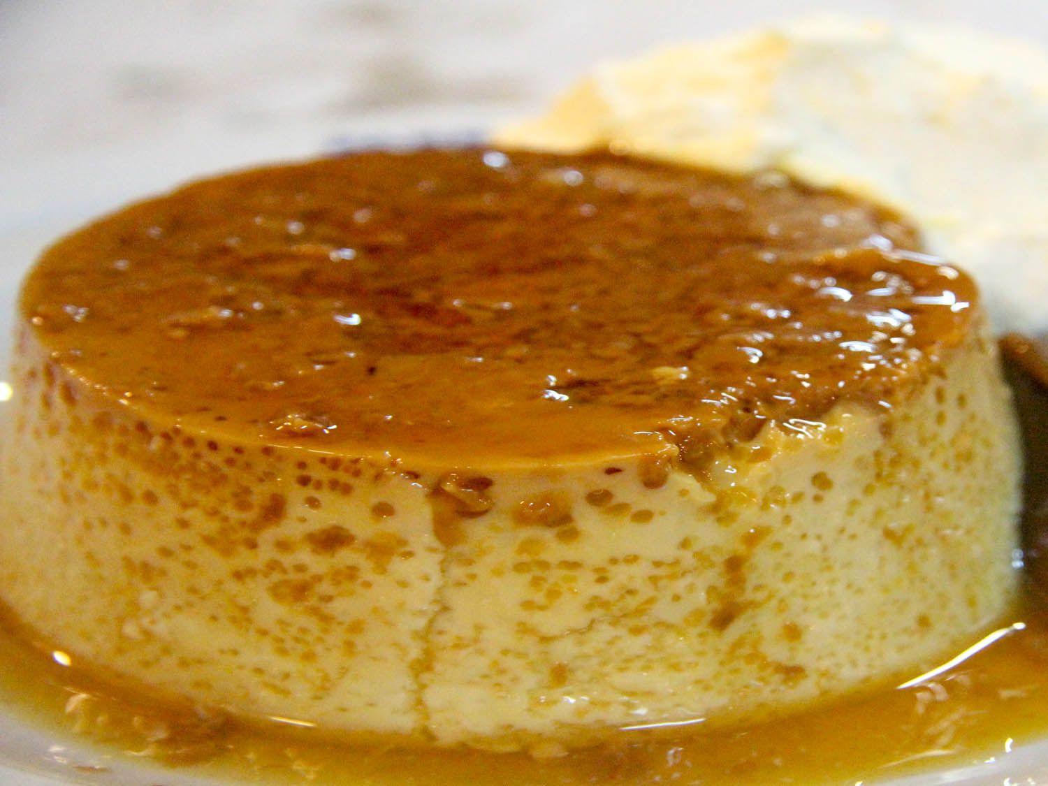 Venezuelan quesillo with a caramel top.