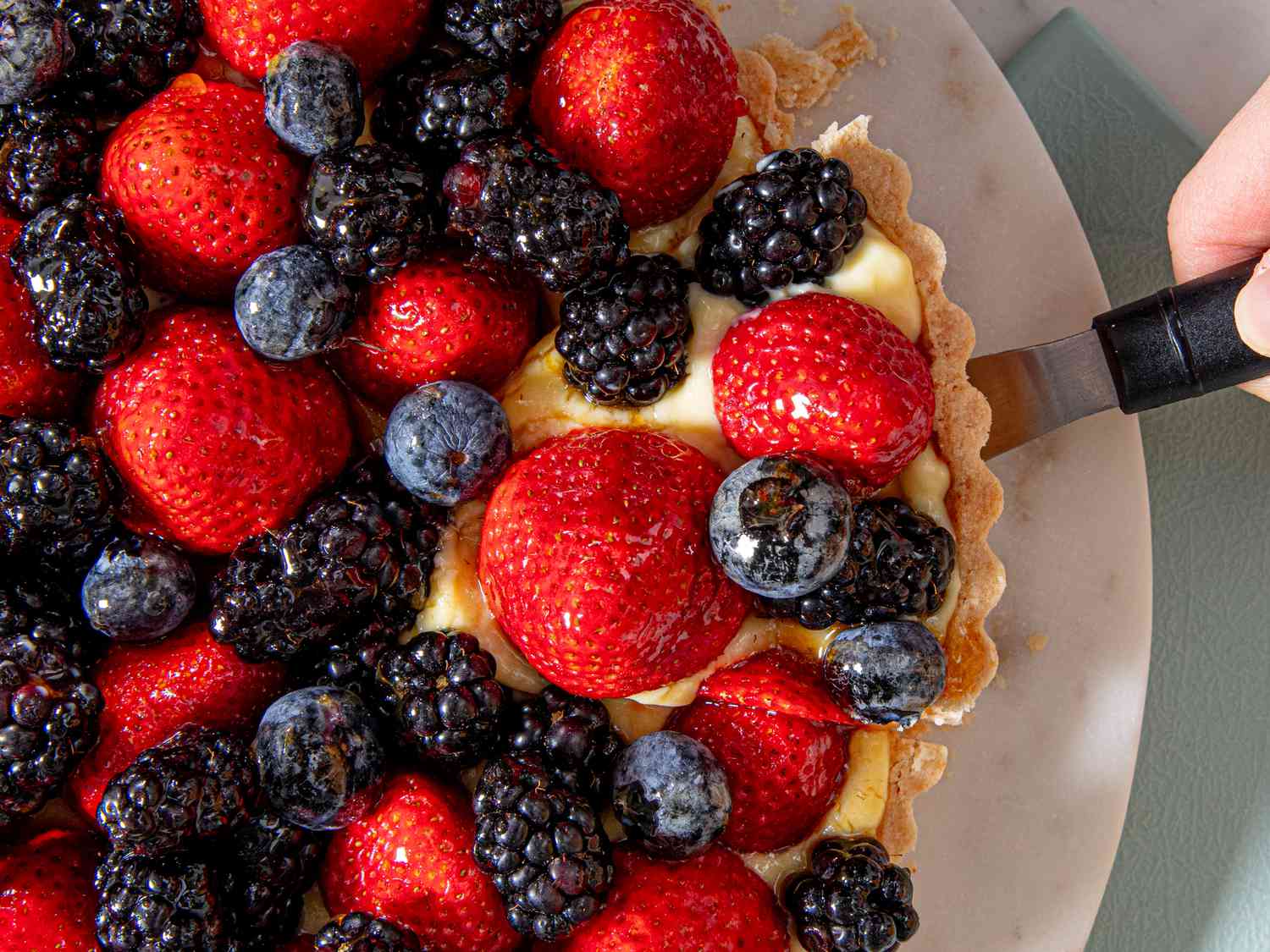 Overhead view of tart