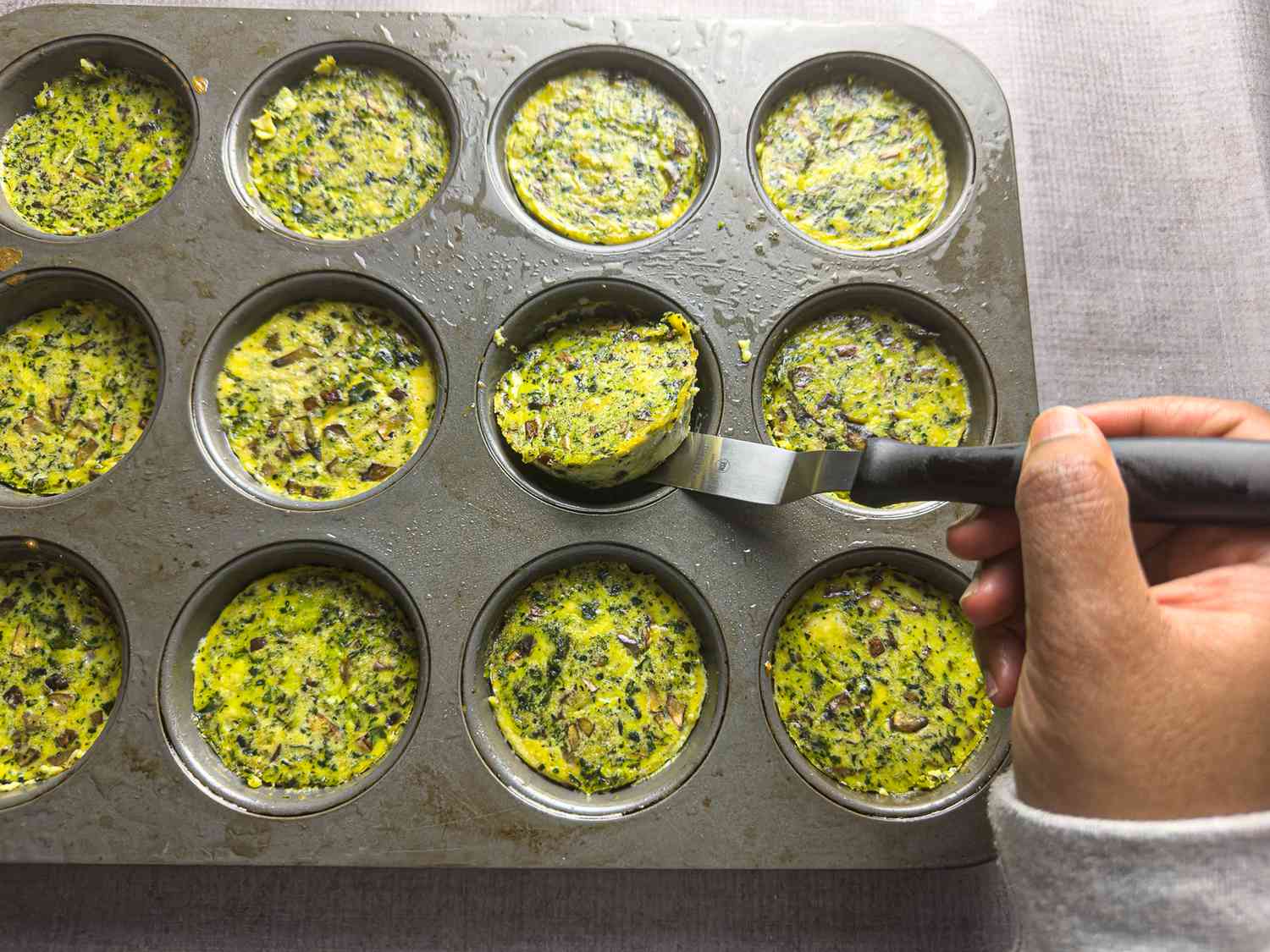 Removing Egg bites from tin