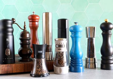 a variety of pepper mills 