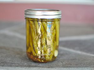 Jar of Spicy Dilly Beans