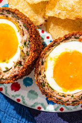 Overhead view of Scotch Eggs
