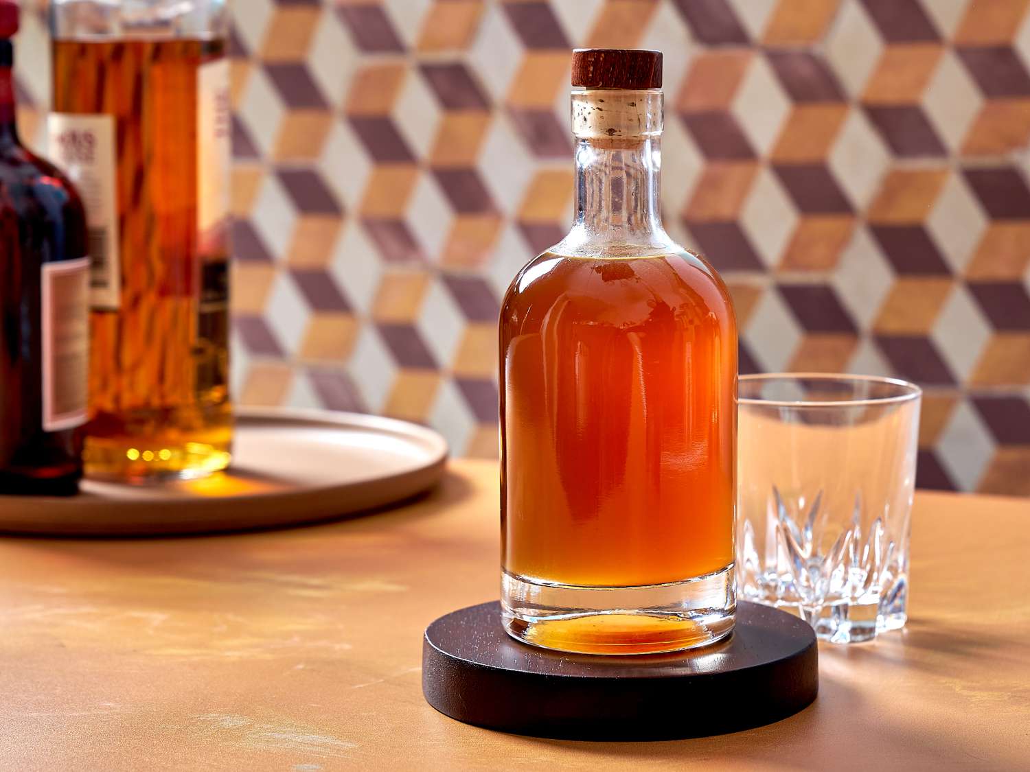 DIY ginger liqueur in a bottle.