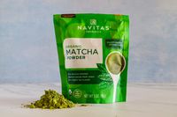 A large bag of matcha powder.