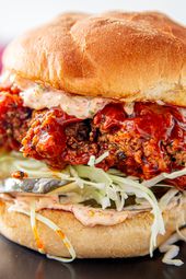 Fried chicken sandwich.