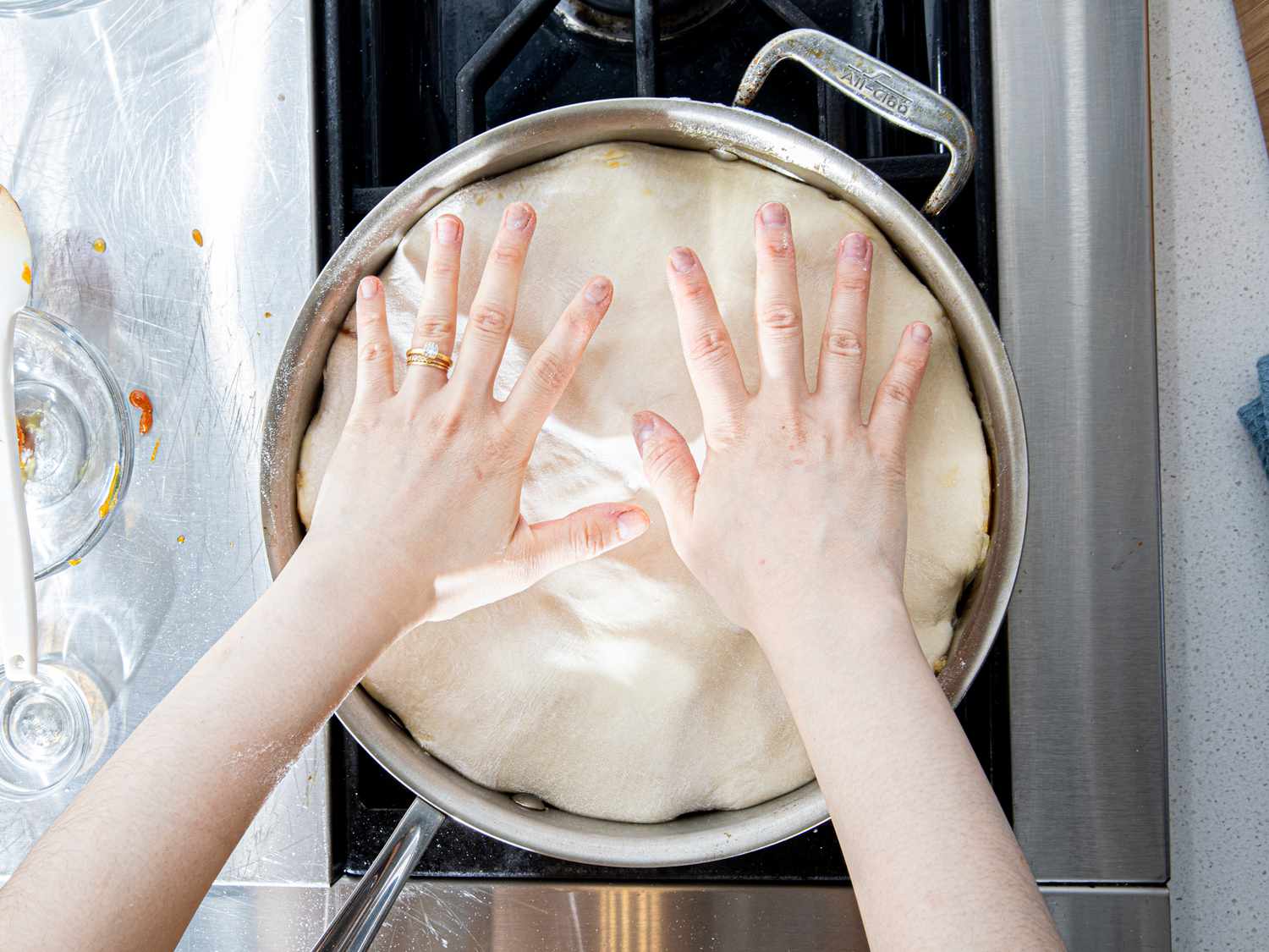 Pressing down on pastry