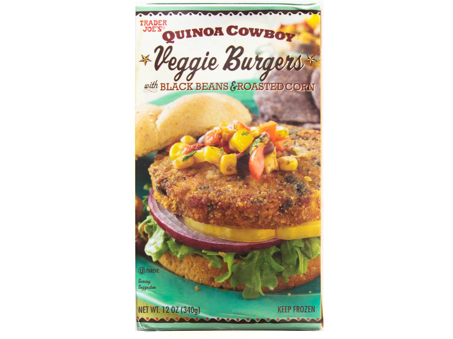Product photo of Trader Joe's Quinoa Cowboy Veggie Burgers with Black Bean