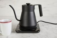Saki Baristan Electric Gooseneck Kettle on a counter