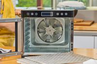 The fan inside of a food dehydrator