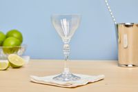 Empty Bormioli Rocco America ’20s Glasses on table