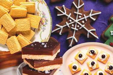 Collage of holiday cookie recipes