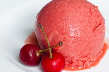 cherry and lavender sorbet