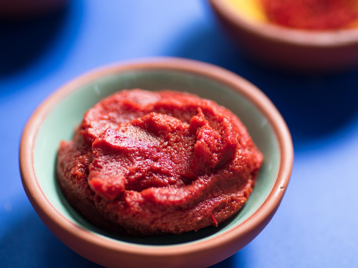 A small dish of tomato paste