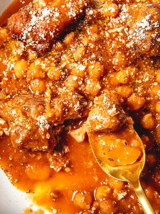 Overhead view of stew