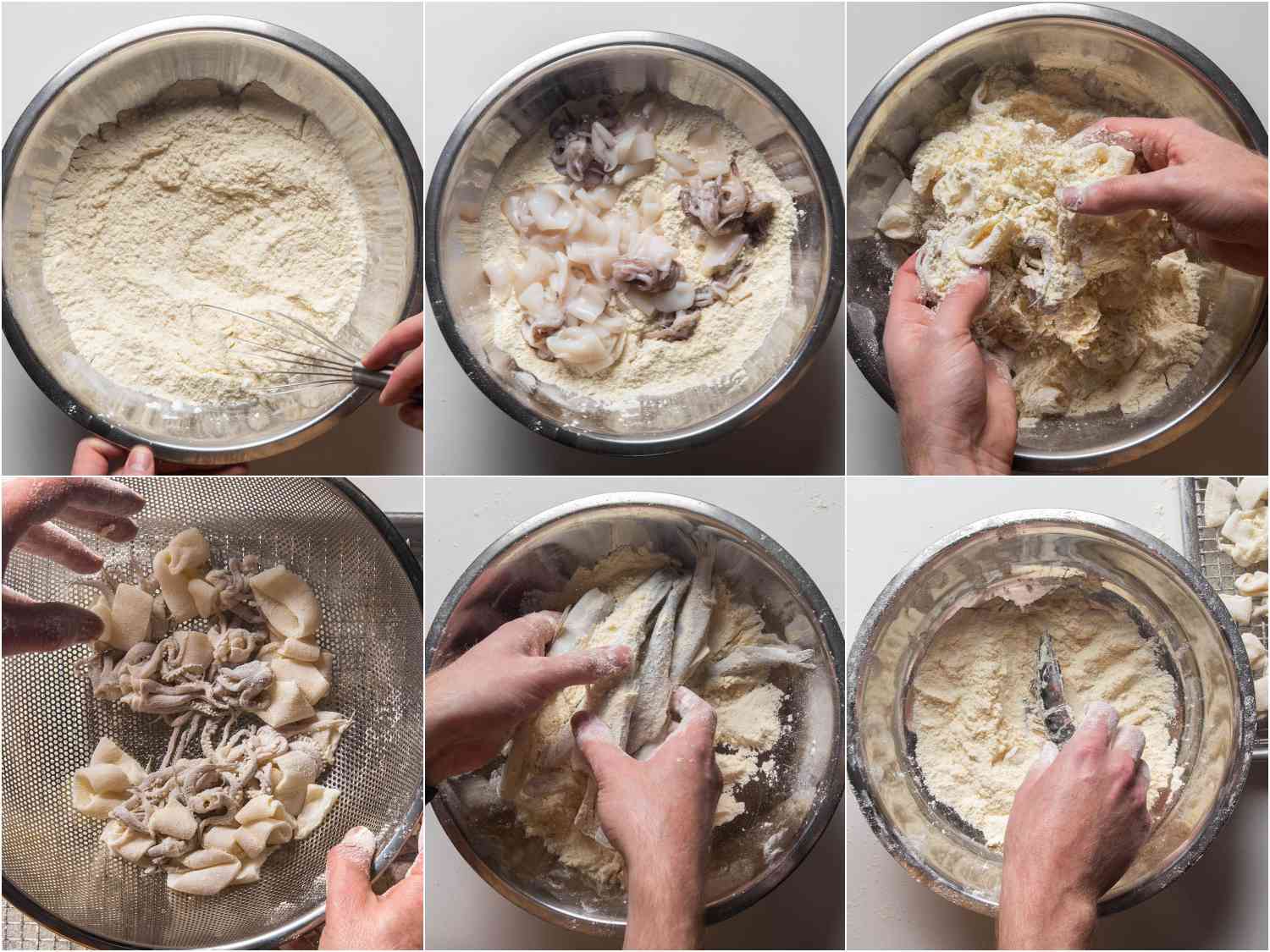 Dredging squid, smelt, and shrimp.