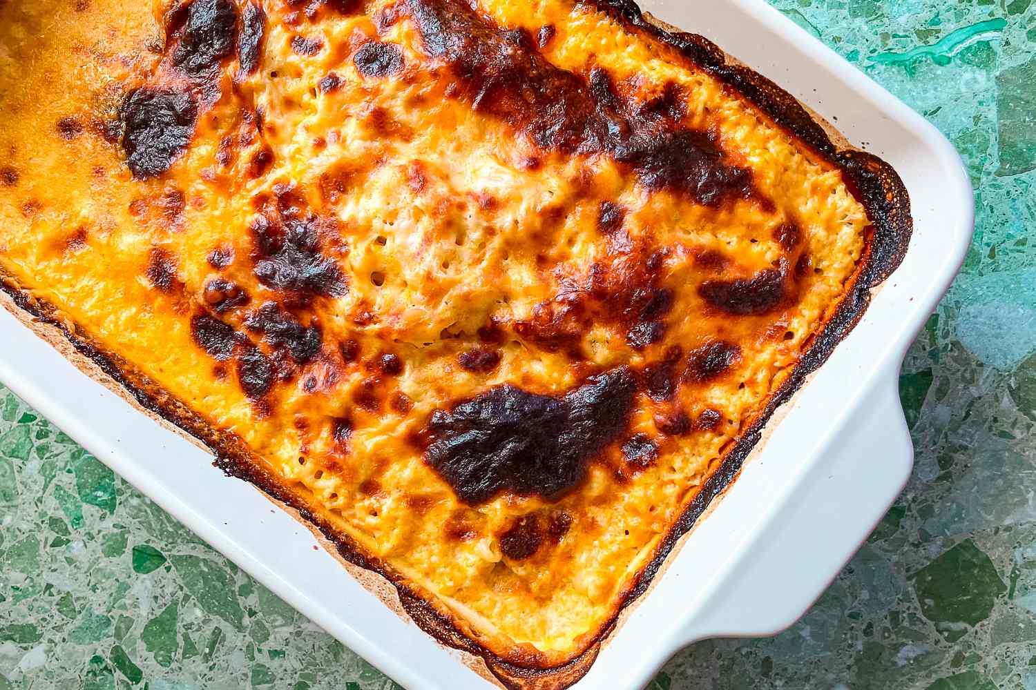 Mac and cheese in casserole dish