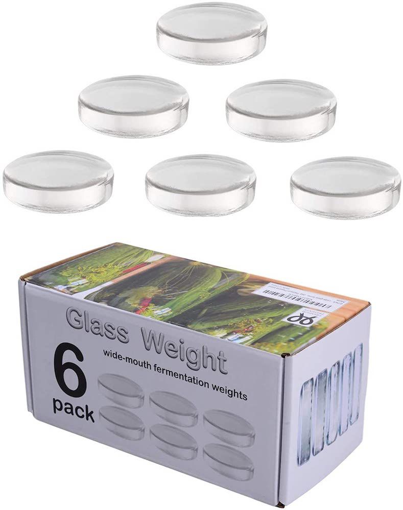 Premium Presents Large Glass Fermentation Weights for Wide Mouth Mason Jars