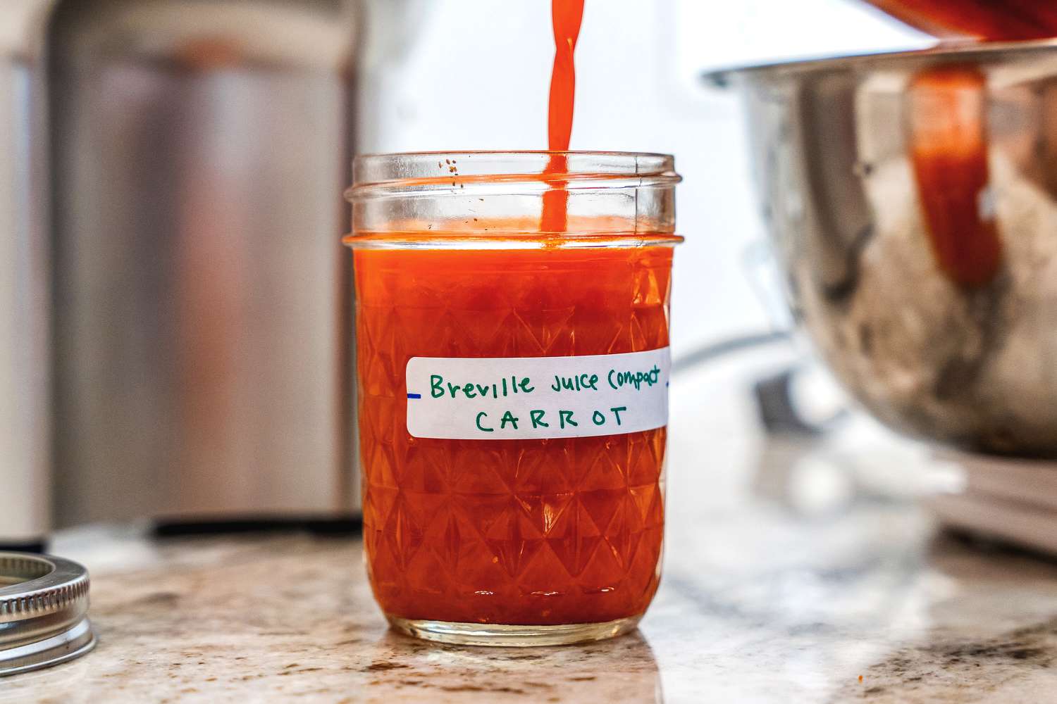 Carrot juice from the Breville juicer