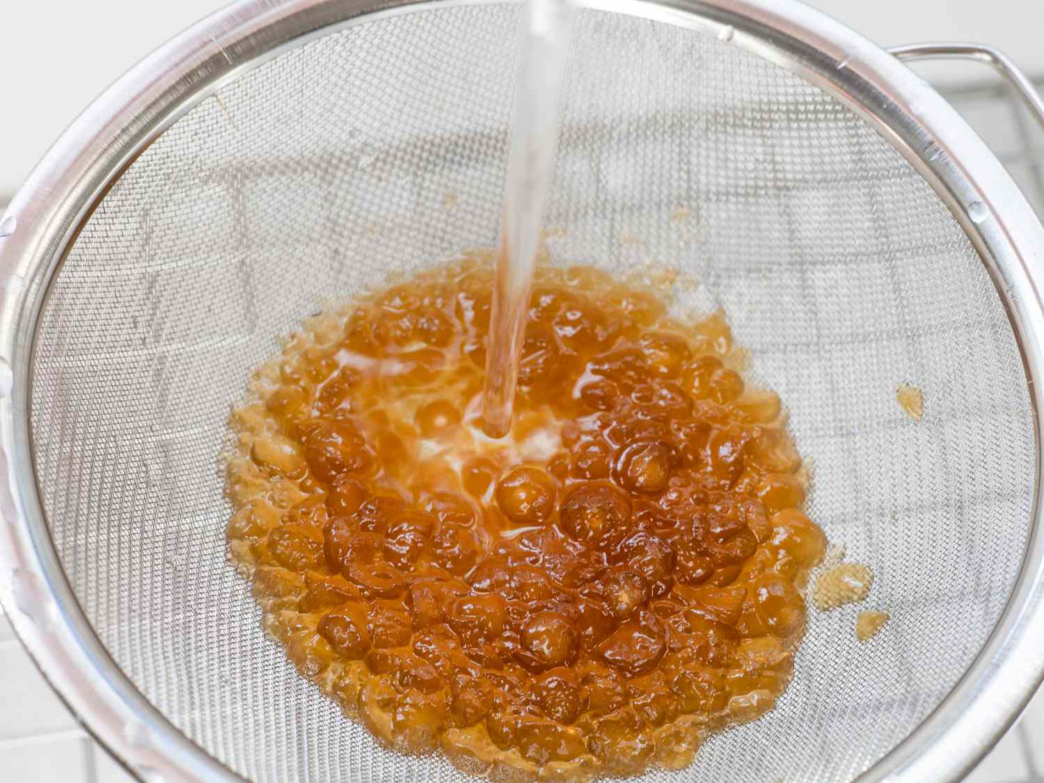 strained tapioca pearls