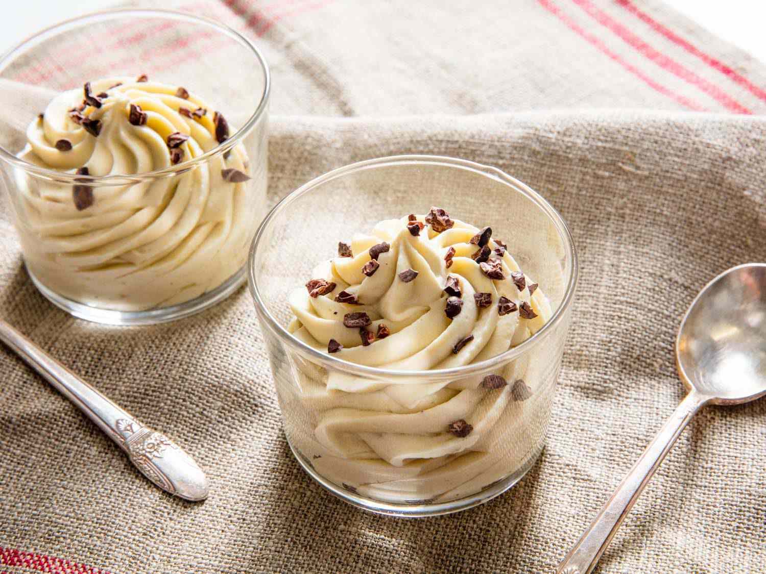 whipped banana pudding with cocoa nibs