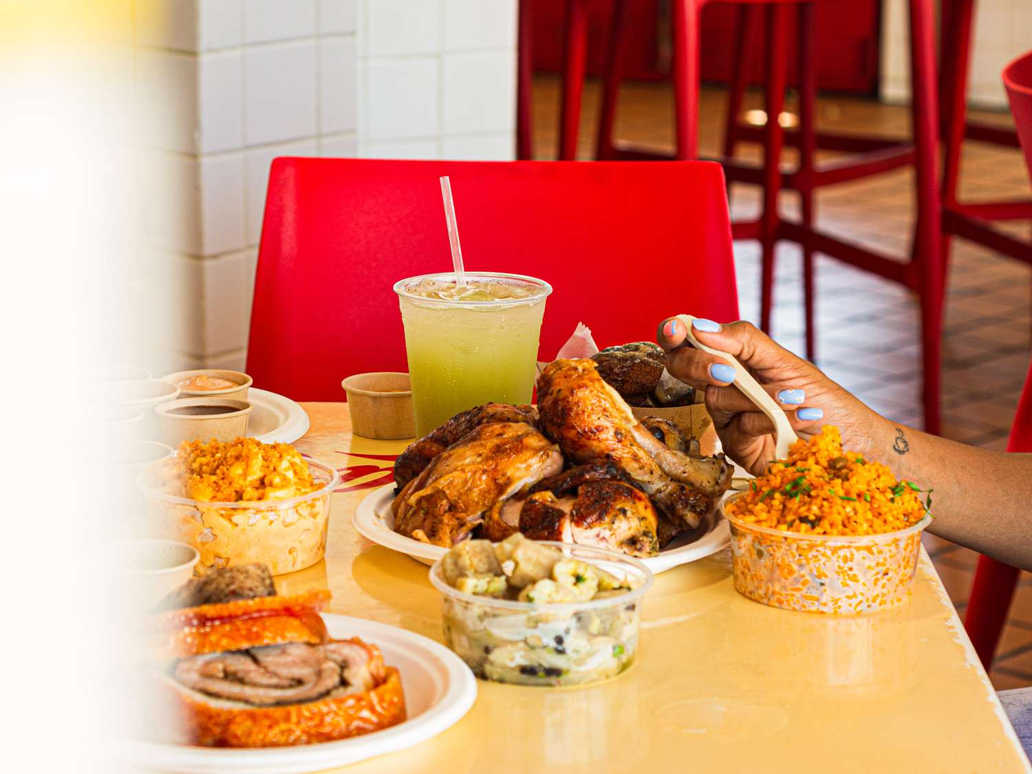 Inside Pollos Scharneco