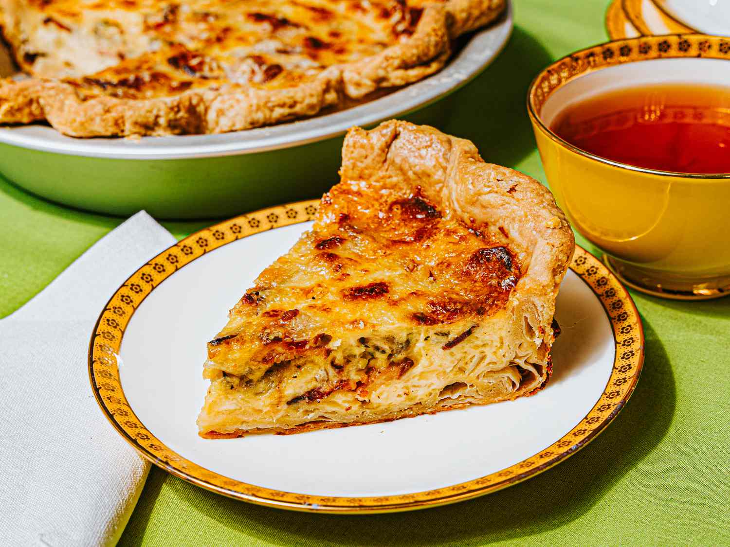 Side view of quiche 