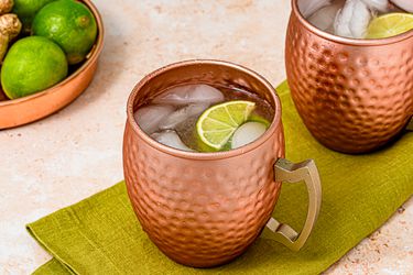 Overhead view of a Moscow Mule 