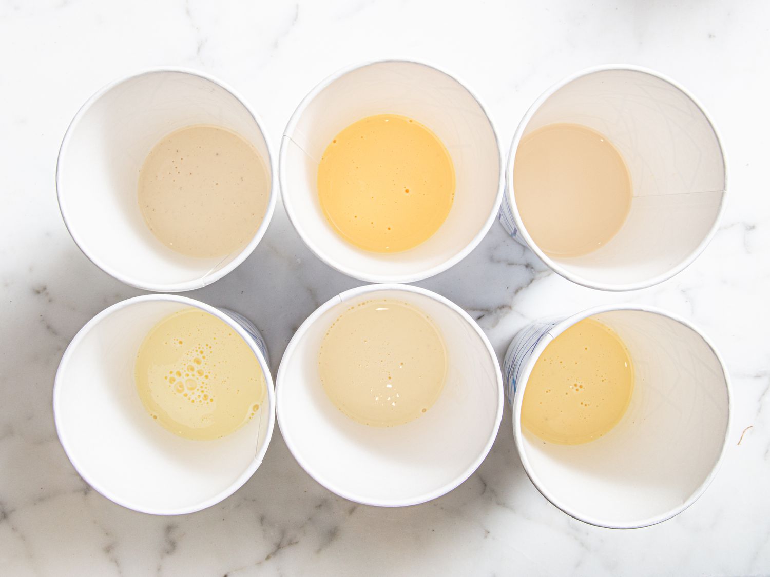 Overhead view of eggnog