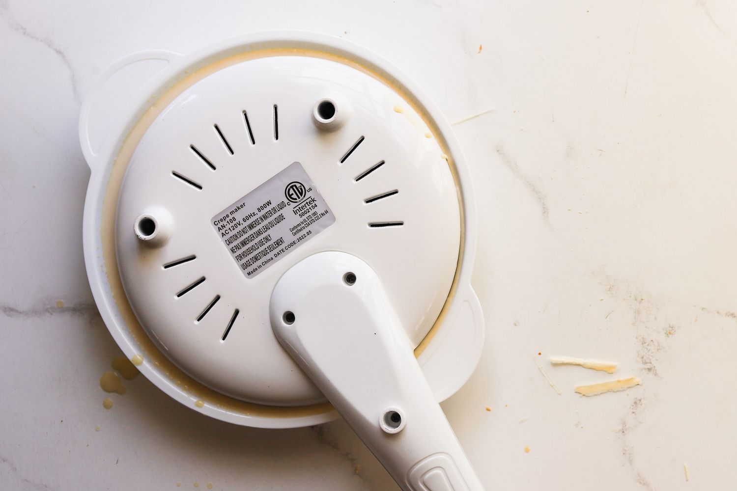 the moss stone electric crepe maker closed