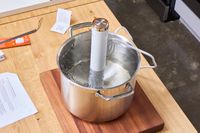 The Breville Joule Turbo Sous Vide boils water in a pot
