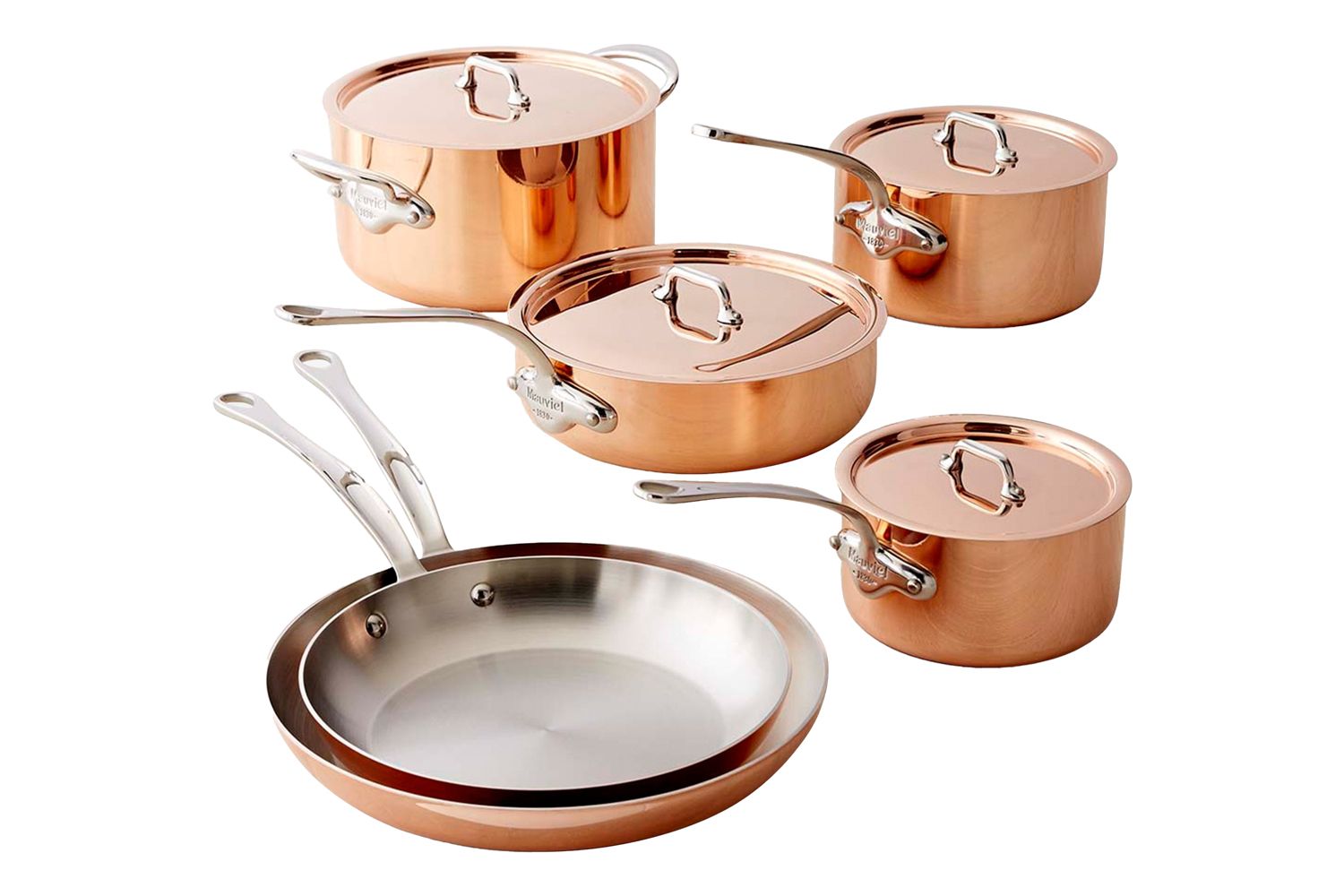 Williams Sonoma Mauviel Tri-Ply M'3S Copper 10-Piece Cookware Set