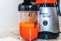 Carrot juice in the Magic Bullet juicer