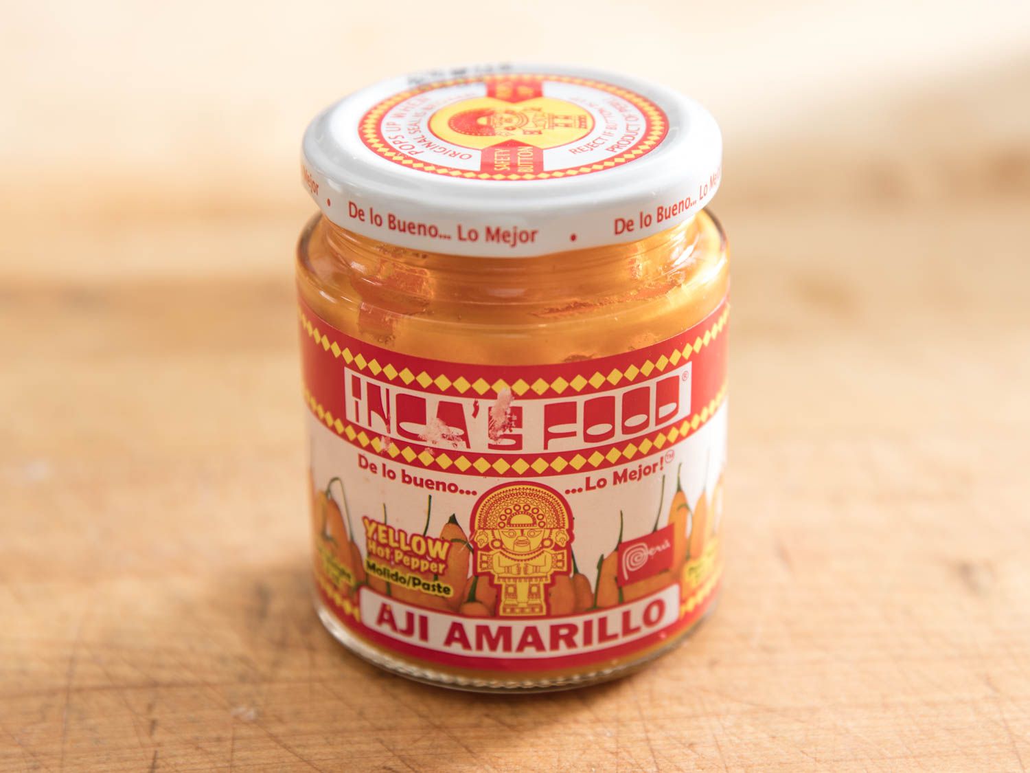 A jar of aji amarillo paste.