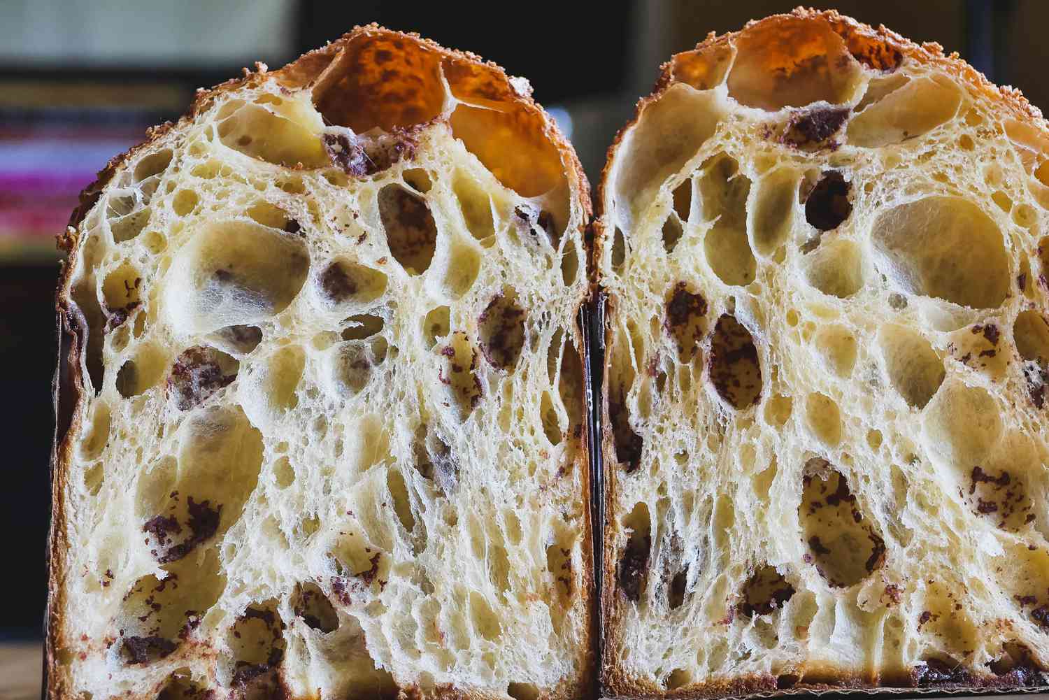 a cross-section look at pannetone