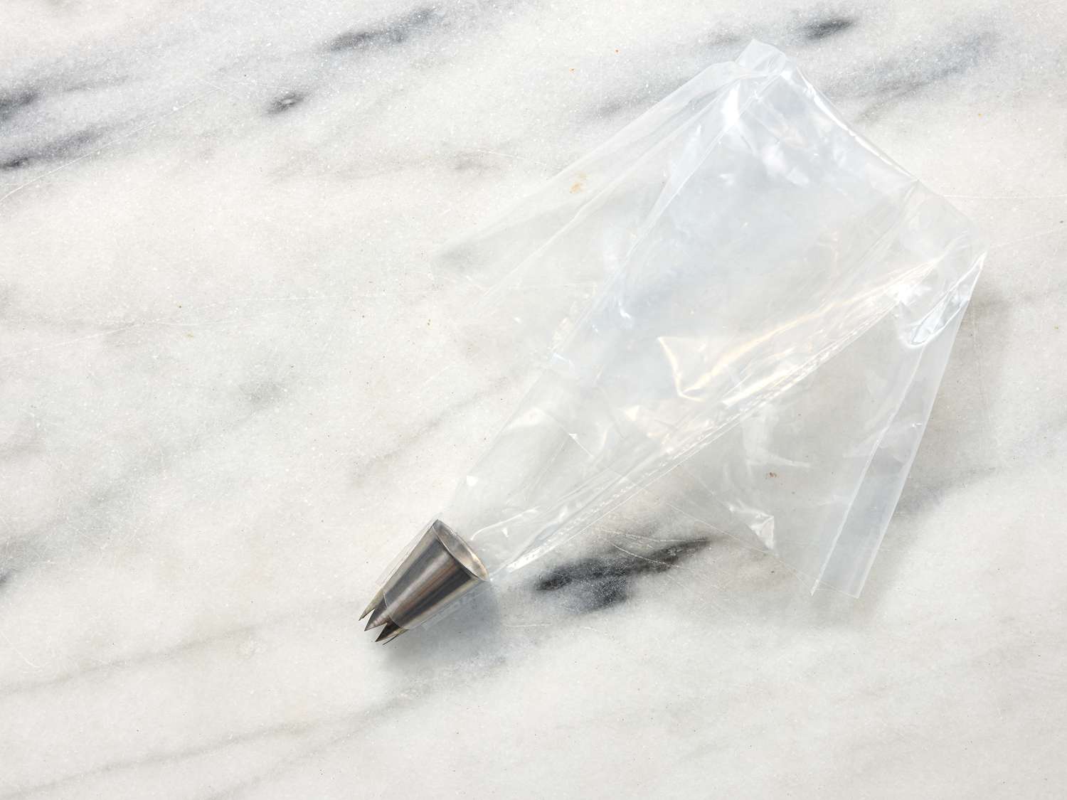 Piping bags fitted with tip 