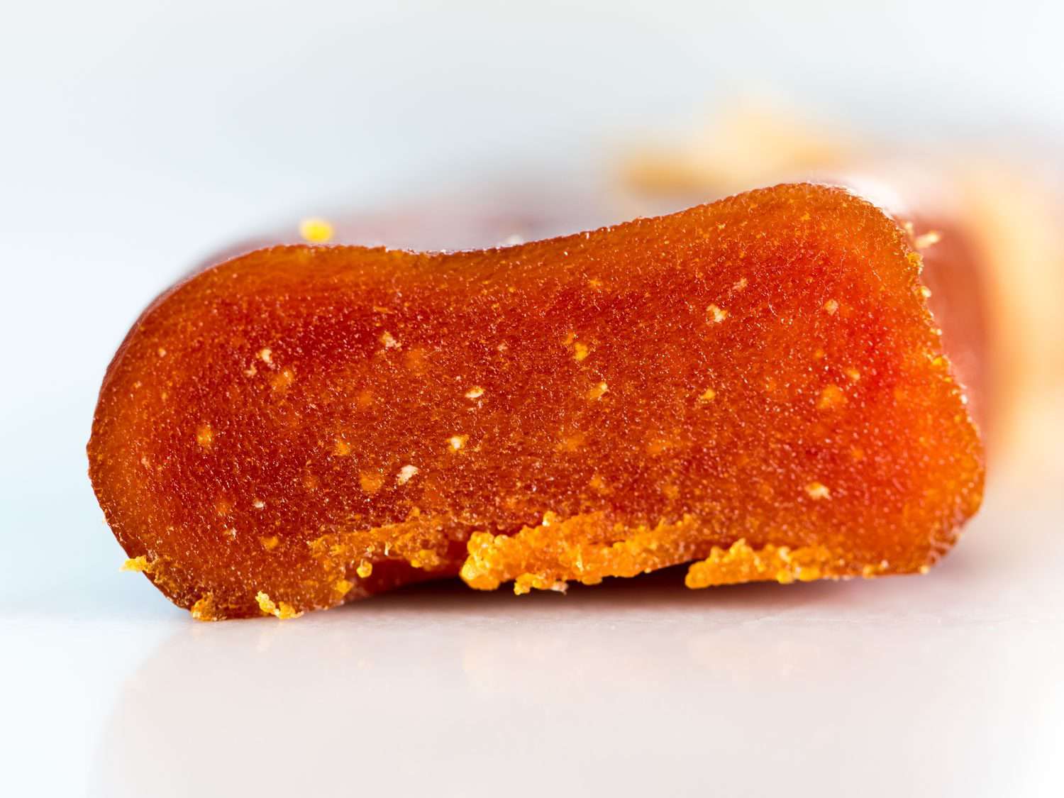 Interior of mullet bottarga from l'Oro di Cabras.