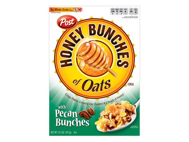 Honey Bunches of Oats with Pecan box cover.