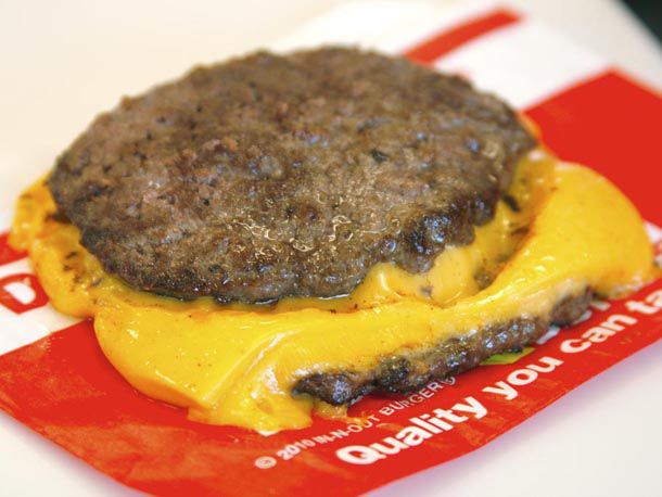 The Flying Dutchman In-N-Out burger that is just two patties with a slices of cheese in the middle