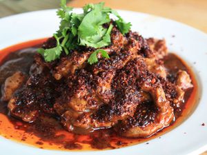 Sichuan-style boiled beef with chilis