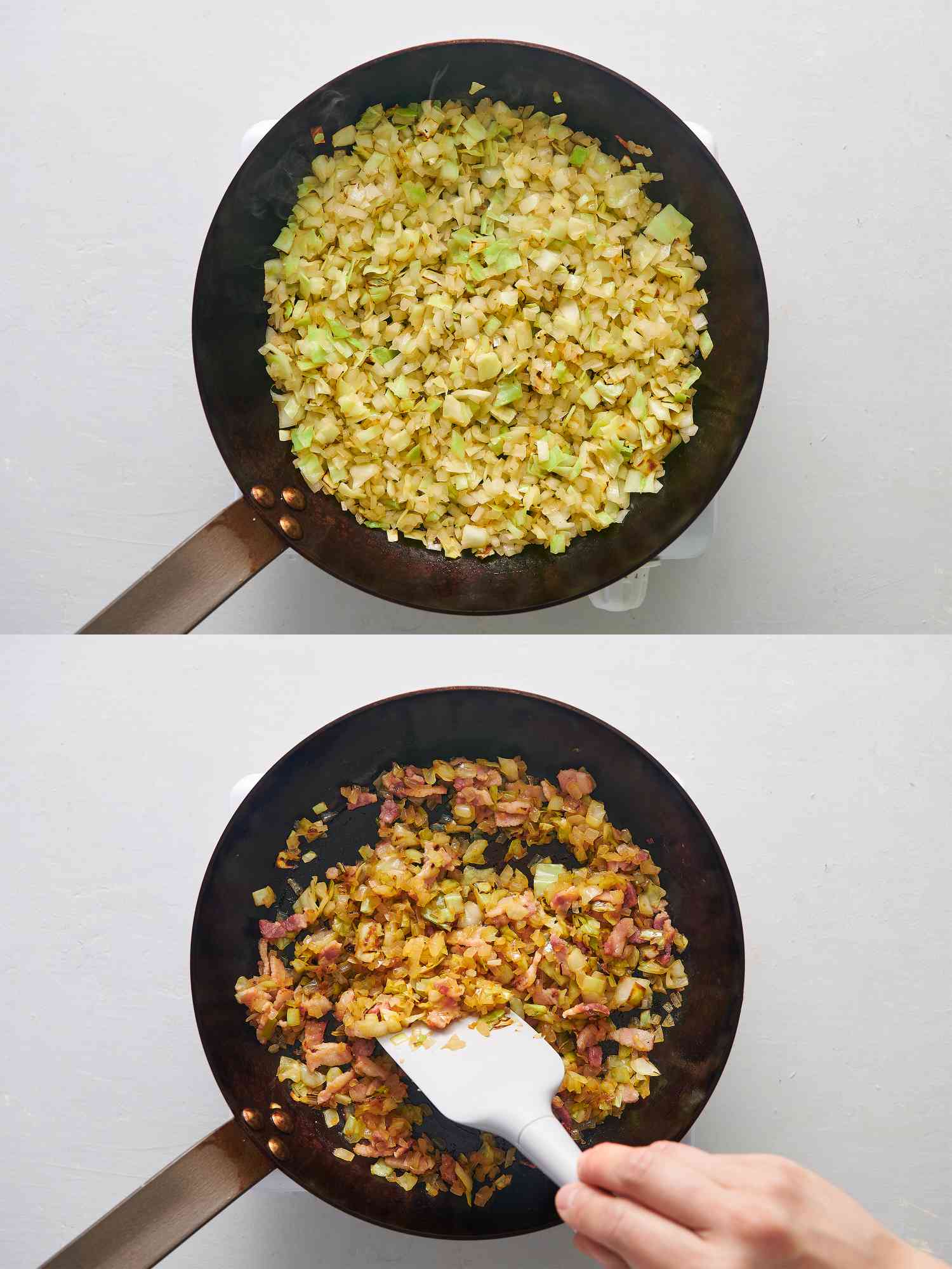 cabbage and cooked pork