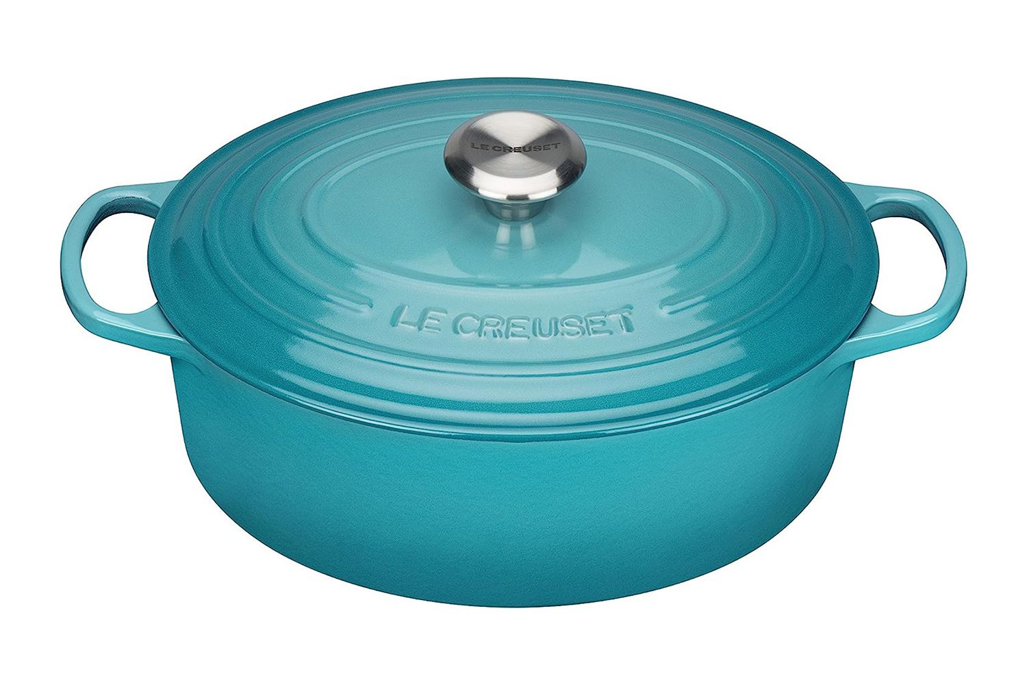 Amazon Le Creuset Enameled Cast Iron Signature Oval Dutch Oven, 5 qt. , Caribbean